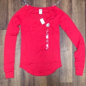 NWT PINK Victoria’s Secret Red Thermal Long Sleeve